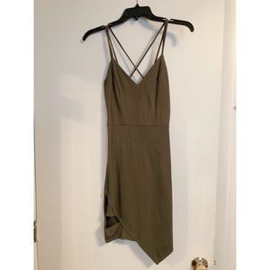 Olive Green Dress W/ slit